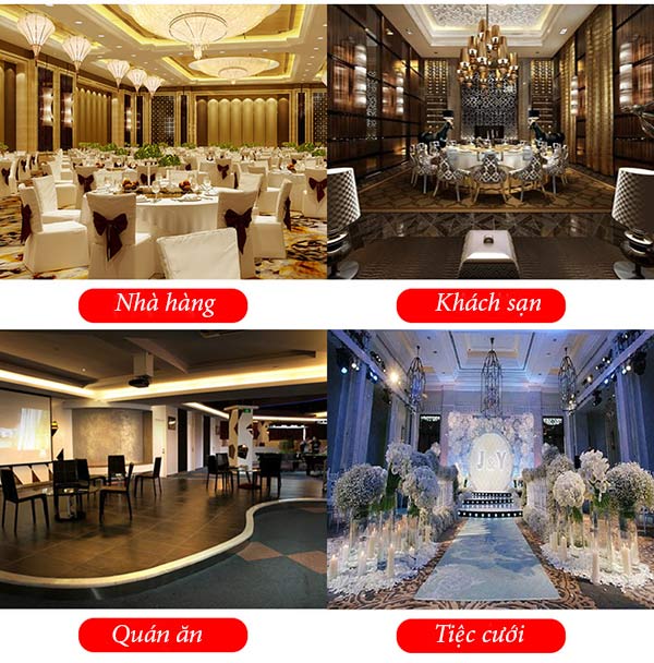 Mẫu xe dọn mặt bàn xoay được sử dụng tại nhiều không gian