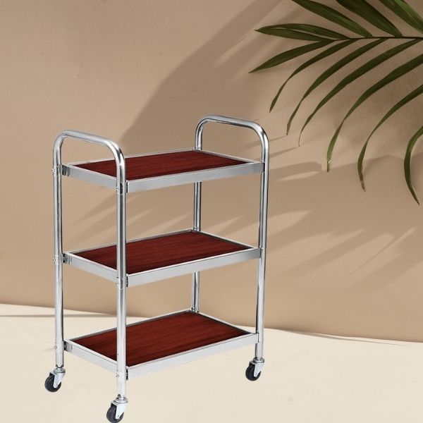 Mẫu xe đẩy 3 tầng phục vụ bàn chất lượng cao