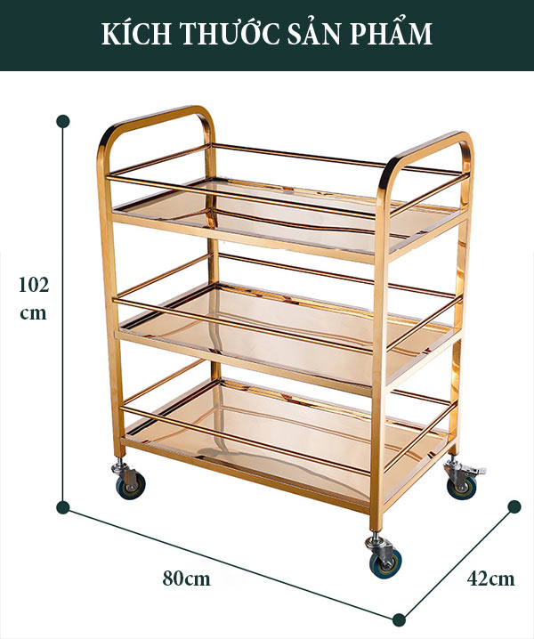 Chi tiết kích thước xe phục vụ bàn