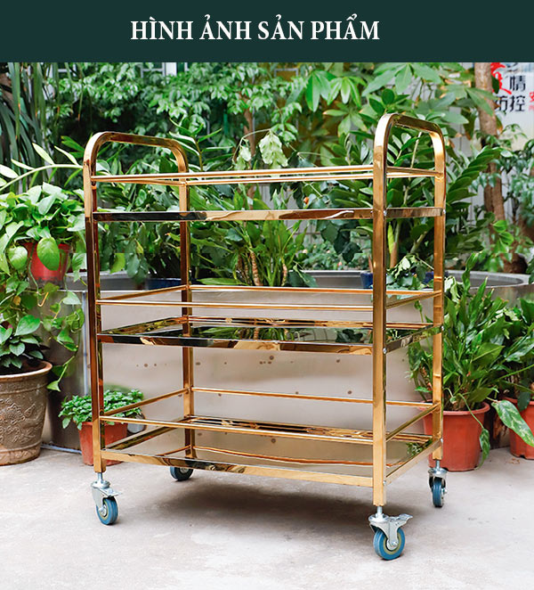 Mẫu xe đẩy phục vụ nhà hàng, quán ăn đẹp