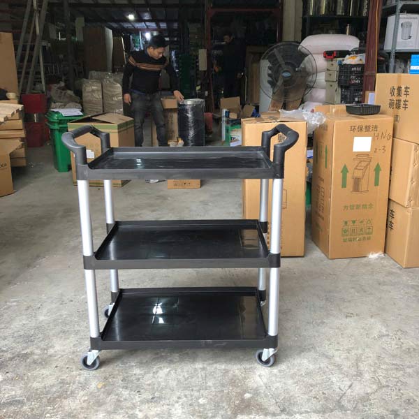 Hình ảnh thực tế xe đẩy nhựa 3 tầng