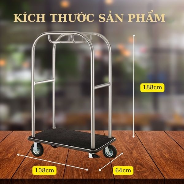 Kích thước xe vận chuyển vali, hành lý