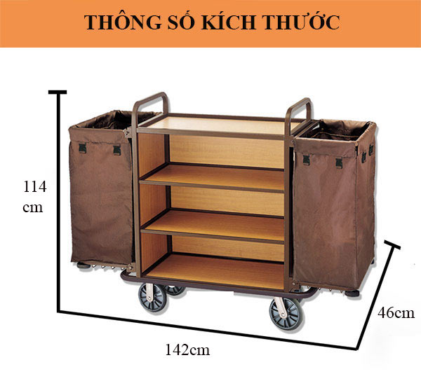 Kích thước xe làm buồng khách sạn