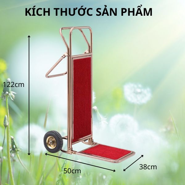 Kích thước xe kéo đẩy hành lý khách sạn