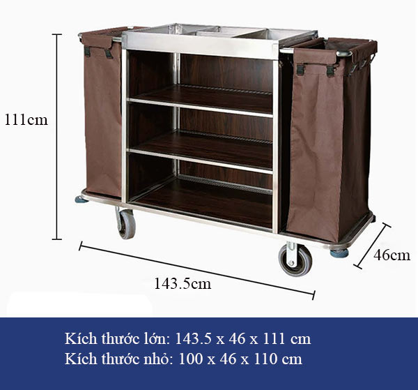 Mẫu xe làm buồng có 2 kích thước để bạn lựa chọn