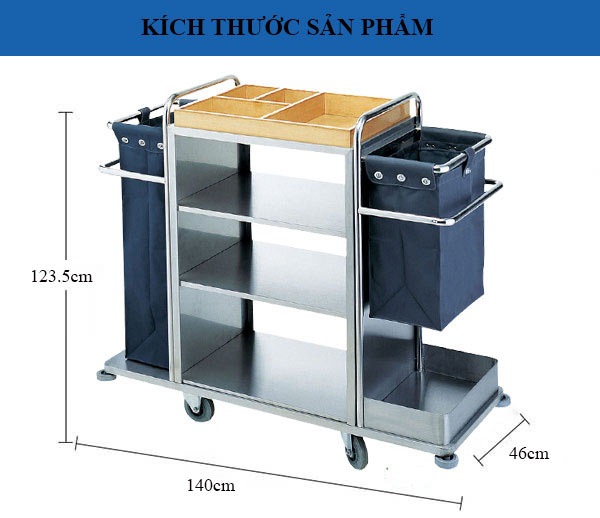Kích thước xe đẩy làm buồng phòng khách sạn