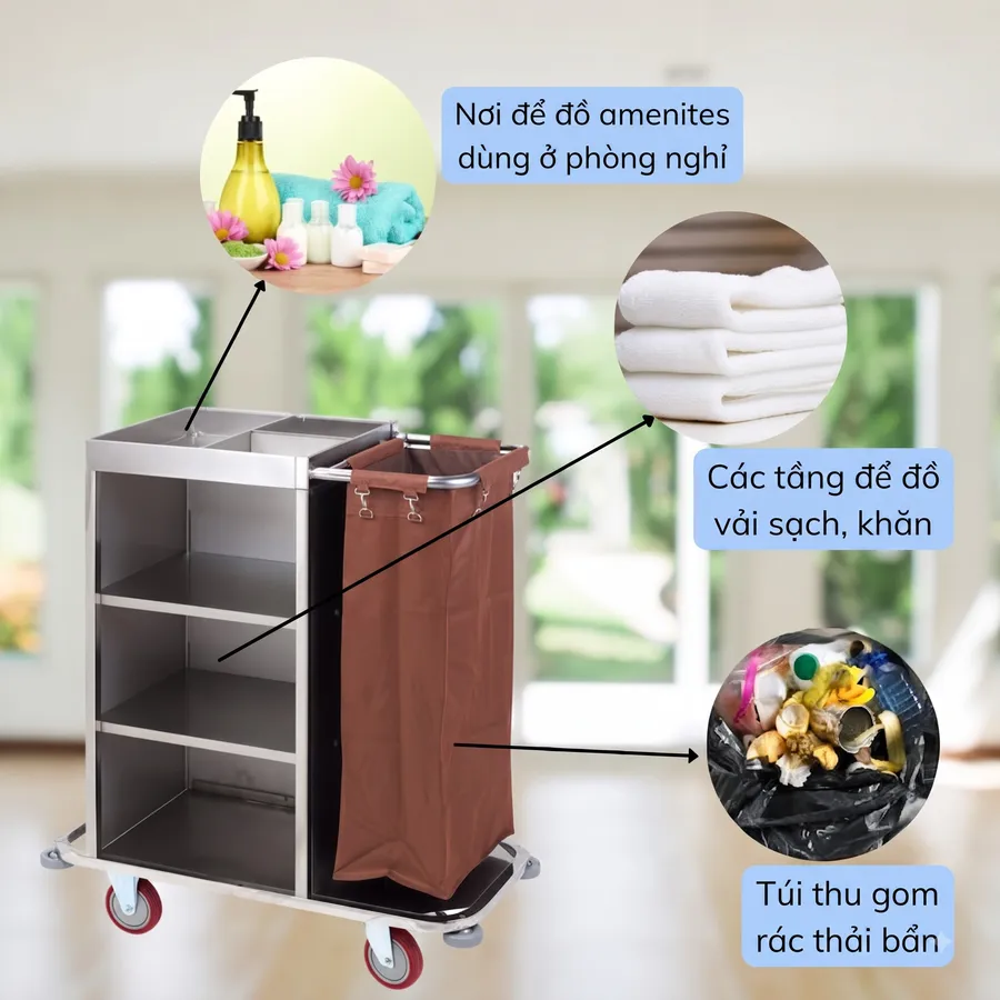 Xe làm buồng 1 túi vải