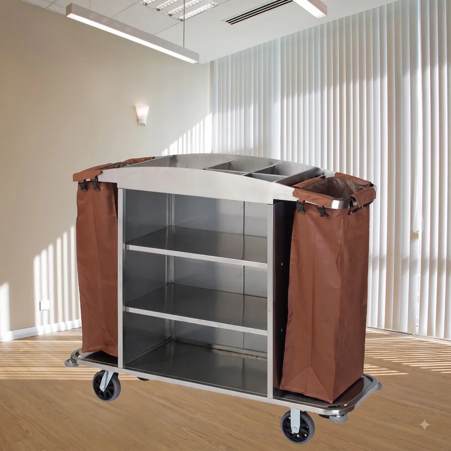 Xe làm buồng khung inox 2 túi vải