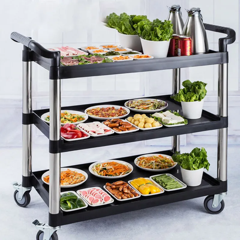 Xe đẩy thức ăn 3 tầng nhựa