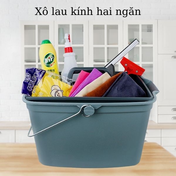Xô lau kính 2 ngăn nhập khẩu cao cấp, chất lượng cao, giá rẻ